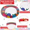 50Pcs Mexican Fiesta Party Plates 10" x 12" Large Disposable