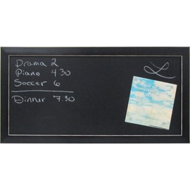 DesignOvation Wyeth Framed Magnetic Chalkboard, Black