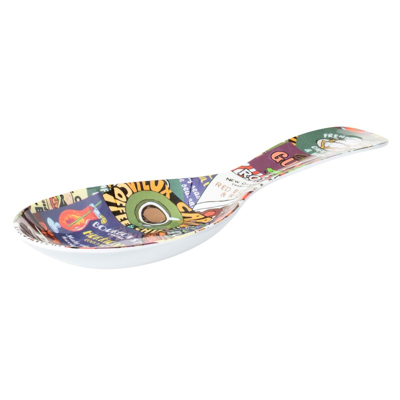 New Orleans Iconic Food Logos Design Souvenir Spoon Rest (Plastic)