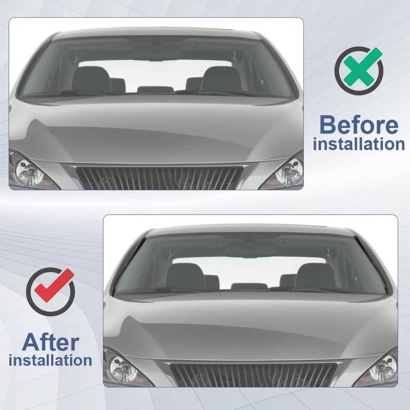 Driver and Passenger Side Window Molding Kit Compatible with Lexus
