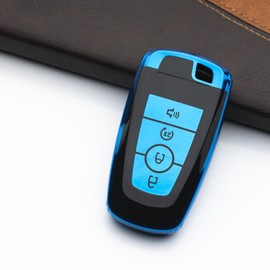 Tautrophen Key Fob Cover Fit for Ford Edge Bronco Explorer Expedition Ranger Escape Maverick F150 F250 F350 Smart Key