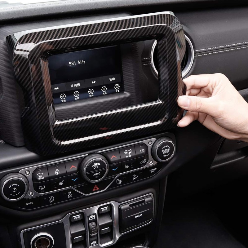 RT-TCZ 7" Carbon Fiber ABS Dashboard GPS Navigation Panel Frame