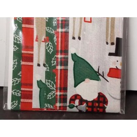 create it NEW GNOME CHECK Iron on fabric 6 sheets 8x9 Cotton CHRISTMAS PLAID HOLLY SNOWMAN