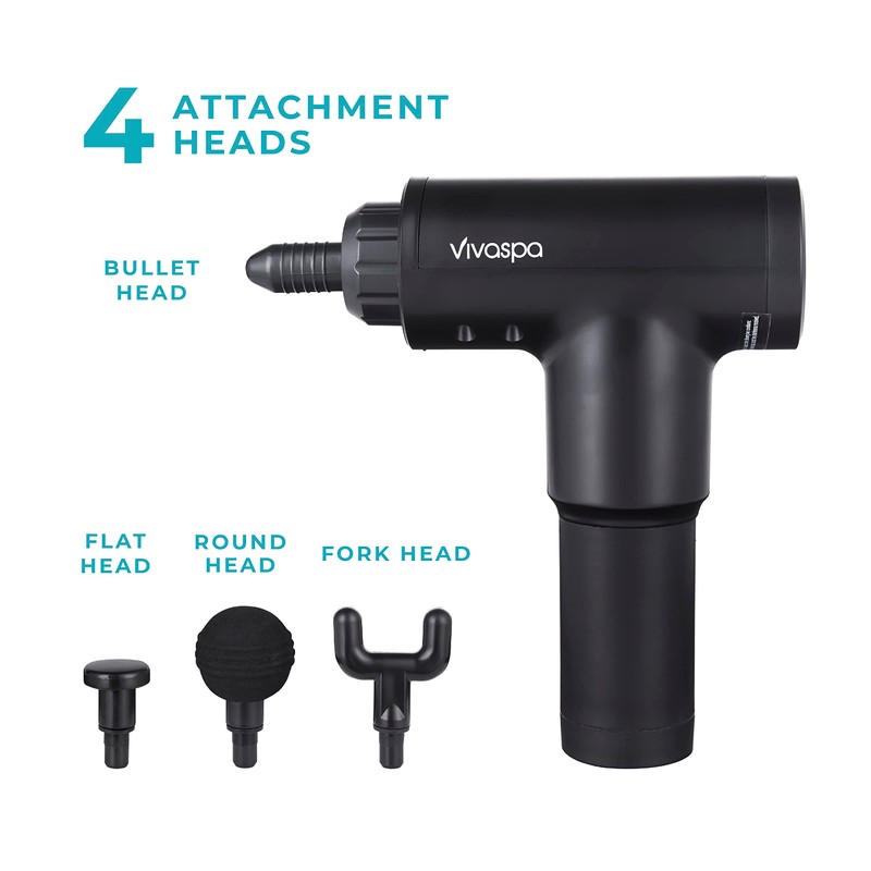 Vivitar Vivaspa Handheld Cordless & Rechargeable Massage Gun with LCD