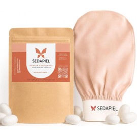 Guante Exfoliante de Seda Turca – Tipo Kese Hammam para Remover Piel Muerta Profunda – 100% Seda Natural de Capullo – Exfoliación Corporal Premium Reutilizable – SEDAPIEL