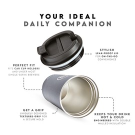 Neon Kactus Insulated Coffee Cup | Travel Cup | Double Wall Insulated Cup for Hot & Cold Drinks | Reusable Coffee Cups with Lids | Fully Leakproof, Dishwasher Safe, Eco-Friendly | Rock Star, 12oz