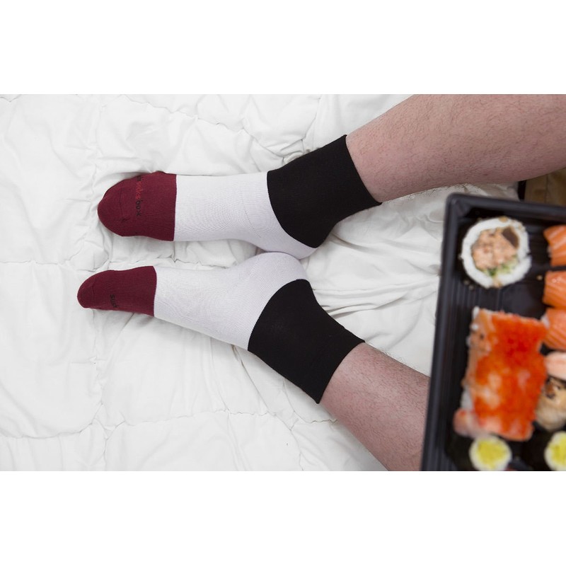 Rainbow Socks - Women's Men's - Sushi Socks Tamago Butterfish
