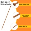 HARFINGTON 2Pcs 4mm Bamboo Knitting Needle Straight Single Pointed 10
