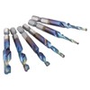 6Pcs Spiral Tap Drill Multifunctional HighSpeed Steel Hex Shank Drill