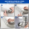 CELSOL 10FT 4" Heavy-Duty Dryer Vent Kit - Fire-Safe Aluminum