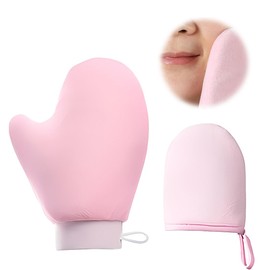 Tanning Glove, Self Tanning Glove, Black Dual Sided Tan Applicator Mitt, Reusable Self Tan Tanning Glove for Tanning Cream and Exfoliation, Washable Gloves Tanning