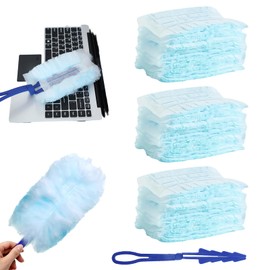 30PCS Flash Dust Magnet Refills, Fluffy Flash Duster Refills with Handle, Electrostatic Duster Refill and Dust Magnet Refill for Home, Car, Office, Furniture, Multi-Surface Dusters Dirt Hair Removal