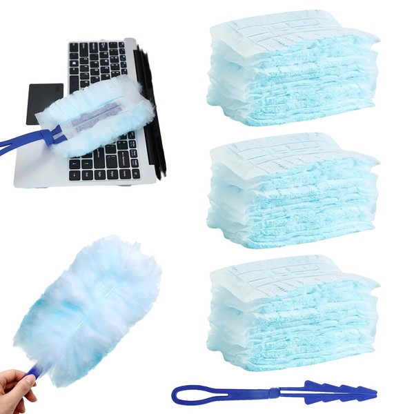 30PCS Flash Dust Magnet Refills, Fluffy Flash Duster Refills with