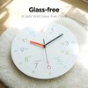 mooas 3D Numbers Modern Wall Clock, 12" Silent Non-Ticking Sweep