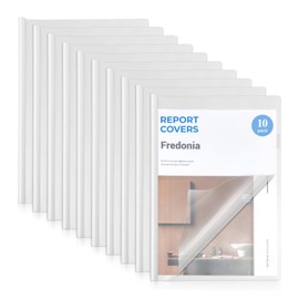 M&G 10 Pack Report Covers with Sliding Bar, 5mm Clear Report Folder for A4 and Letter Size Paper,35 Sheet Presentation Folders, 8.7X 12.2inch