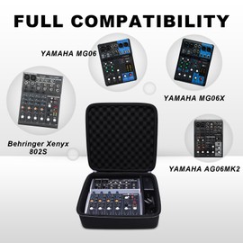 DR·AMIU Hard Case for Mackie ProFX6v3+/ProFX6v3/Behringer Xenyx 802S Mixer