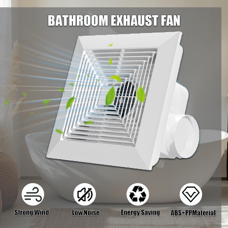 RLOZUI Bathroom Exhaust Fan 110 CFM 1.0 Sones Quiet Operation,