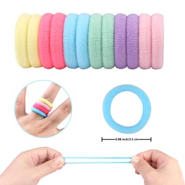 Zingso Baby Hair Scrunchies Girls 100 Pieces Mini Soft Nylon Hair Bows Hair Bands Girls Children Hair Scrunchies Girls Hair Ties Small Hair Bobbles for Small Girls Ample Choice of Colours