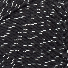 Lion Brand Yarn 24/7 Cotton DK Sparkle, Yarn for Knitting, Crocheting, and Crafts, Night Sky, 1 Pack