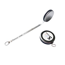 Tape Measure for Pipe Diameter, Precision Measuring Tape 2 m x 6 mm (mm/cm/Inch) Robust Chrome Measuring Gauge for Pipe Installation, Heating, Sanitary