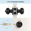 KNOBWELL 2 Pack Bedroom Door Locks, Exterior Locks with Key,