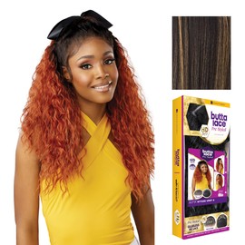 Sensationnel Butta Lace Prestyled Wigs - Unit 6 Glueless 13x4 Hand Tied Deep Lacepart Synthetic Preplucked Hairline (BALAYAGEGOLD)