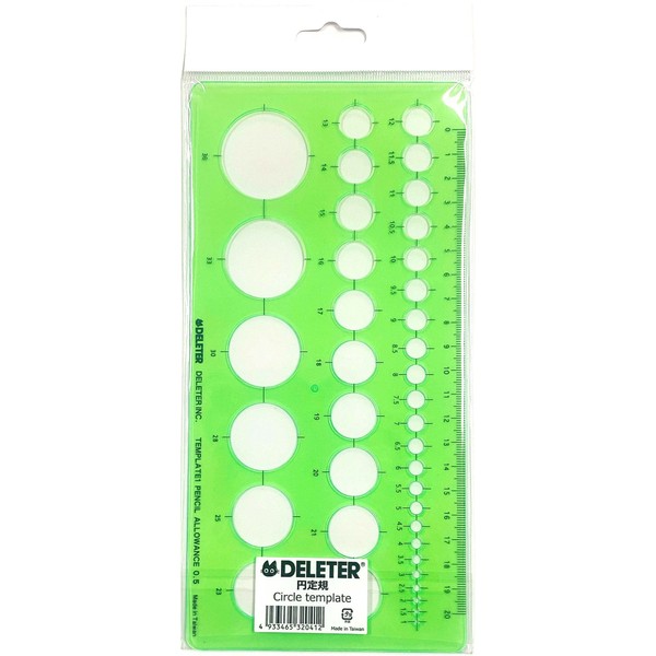 デリーター 円定規 定規サイズ232×115mm 3511020