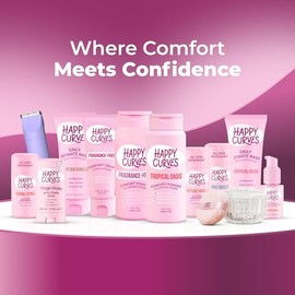 HAPPY CURVES Comfort Powder Desodorante En Polvo Anti Rozaduras Sin Talco para El Cuerpo y Los Pies para Controlar Las Rozaduras Internas Del Muslo,  