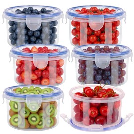 UAVAUI Food Storage Containers, 6 Pcs Plastic Food Storage Container Set, Leak Proof Sealing Lock Cover Without Bisphenol A, Lunch Box, Suitable for Refrigerators, Microwaves, And Dishwashers.
