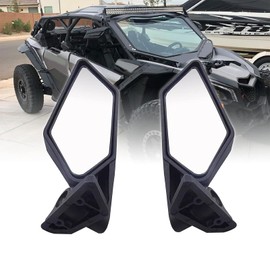 Wsays Maverick X3 Side Mirror Rear View Racing Style Compatible with Can Am Maverick X3 XRS XDS MAX Off-road 2017 2018 2019 2020 2021 2022 2023 2024 2025