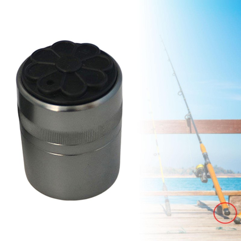 DeeRace Fishing Rod Butt Cap Black Replacement Lightweight Durable Aluminum