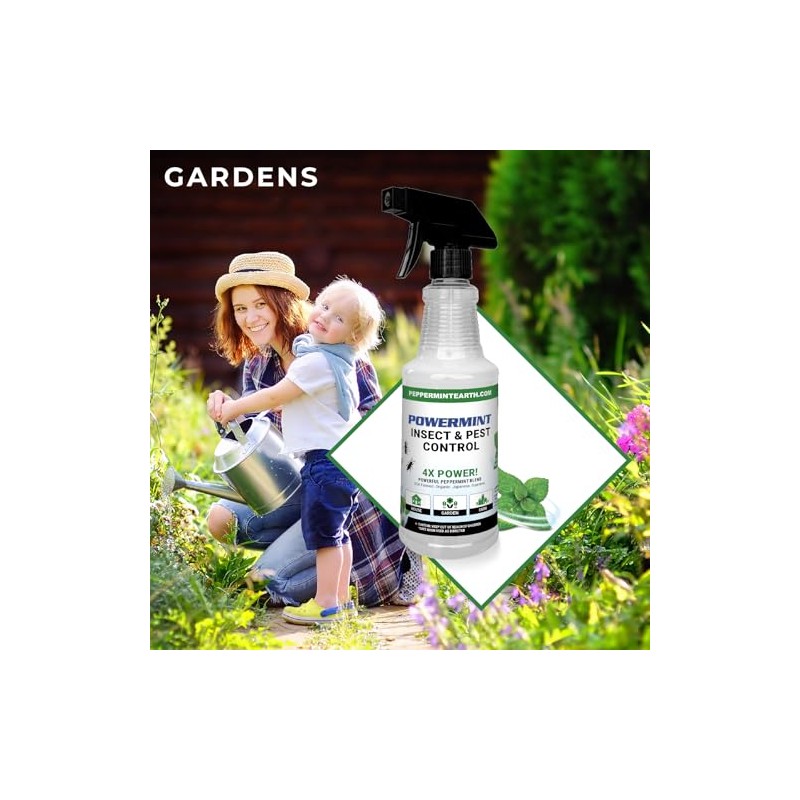 Powermint Peppermint Oil Insect & Pest Spray for Spiders, Ants,