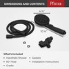 Pfister HydroFuse Handheld Shower Head, Hose Included, 6-Function, 2.5 GPM,