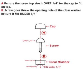 Pack of 4 Flat Round License Plate Screw Caps - Chrome Finish