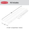 Rubbermaid Direct Wall Mount Closet Shelf, 4 Ft. Wide, Mounting