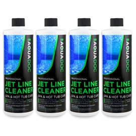 Hot Tub Jet Cleaner 32oz (4 Pack) - Spa Flush Jetted Tub Cleaner for Clean Jet Lines, Spa Chemicals Made in the USA - AquaDoc