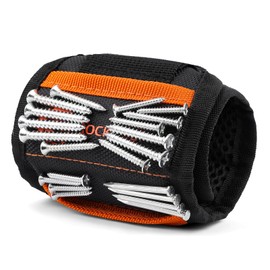ROCKCOON Magnetic Wristband with 20 Powerful Magnets, Tool Wrist Band for Screws, Nails and Drilling Bits, Gift for Husband, Dad, Handymen and Wood Working Men