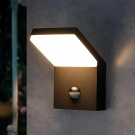 Inowel LED Outdoor Wall Light 19231 Motion Sensor Wall Sconce with Lantern Fixture Wall Mount LampColor: black Color