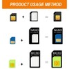 4 in 1 Nano SIM Card Adapter, 3 Set Nano