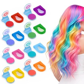Tinte para el Cabello de 8 Colores, Tinte Pelo en Polvo Desechable Lavable, Tinte Temporal Lavable, Colorear Rápidamente, Color Duradero, Unisex, Para Halloween, Nochebuena, Navidad