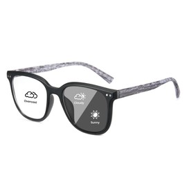 Cyxus Photochromic Glasses for Women Men UV Protection with Blue Light Blocking（8240i02 Black）