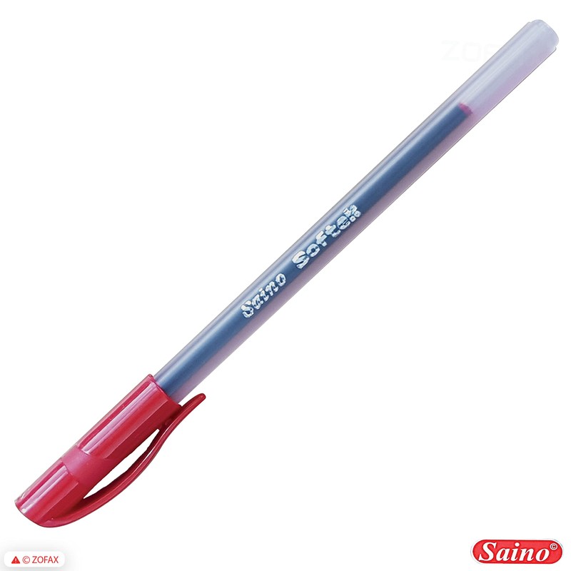 SAINO Fine-X Ballpoint Pens, RED, 0.7mm Fine Point, Pack of