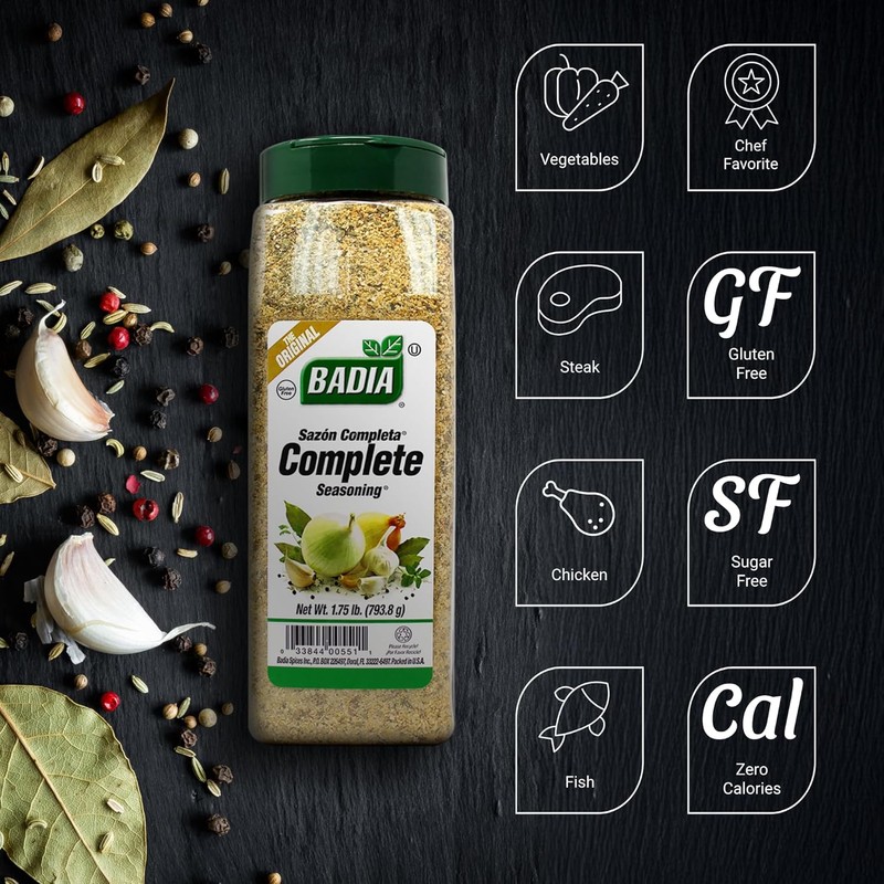 Badia Complete Seasoning, 28oz - All-Purpose Spice Blend of Garlic,