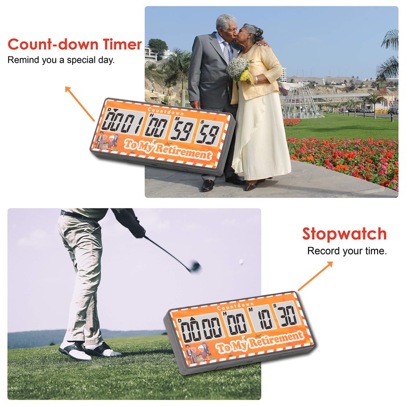 HonorMeet Digital Countdown Days Timer,10 Digits Large LED Countdown &