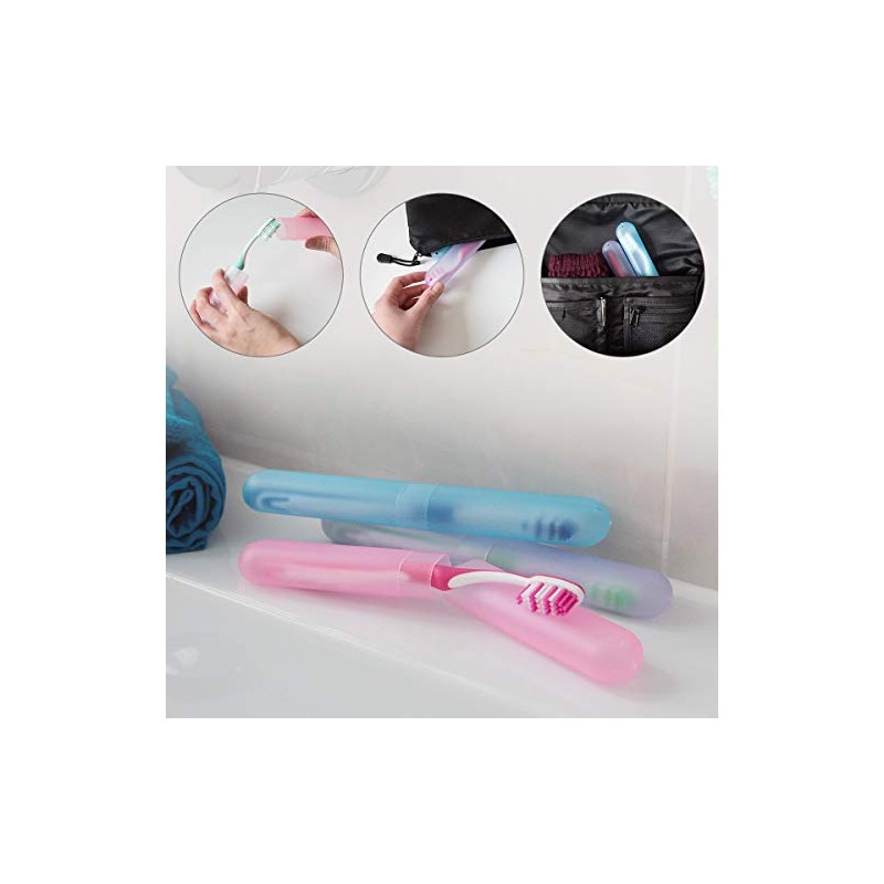 kwmobile Set de 3 fundas para cepillo de dientes -