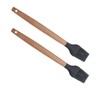 Mipcase 2sets Pastry Brush with Wooden Handle High Temperature Resistant