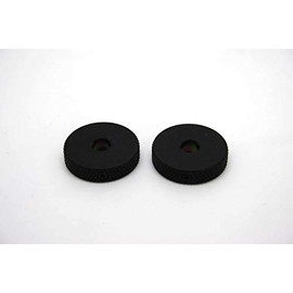 Black Metal Roller Knobs (2) for Jazzmaster, With Set Screws