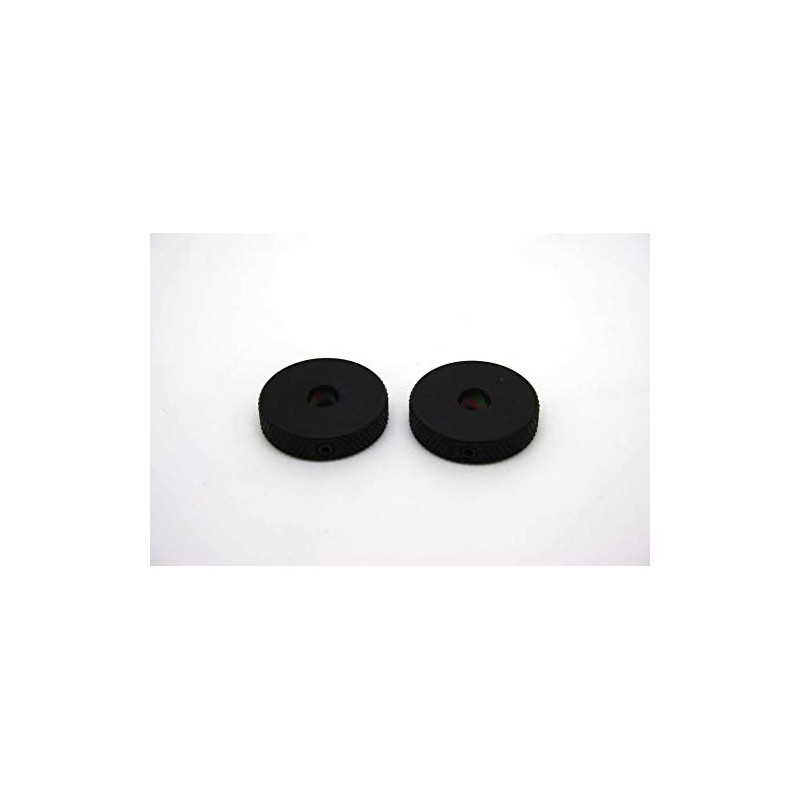 Black Metal Roller Knobs (2) for Jazzmaster, With Set Screws