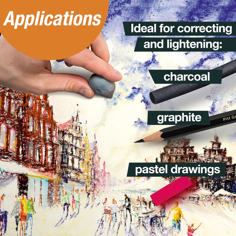 Faber-Castell Kneadable Eraser for Artists in Storage Case - Absorbent