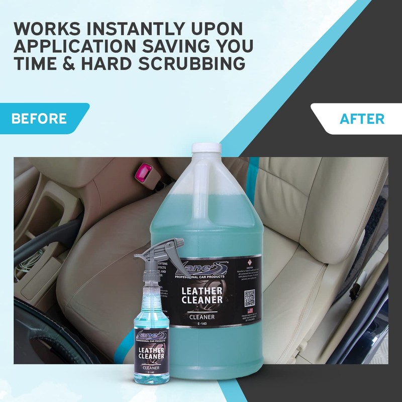 LANE'S Leather Cleaner- Leather Cleaning Spray, Automotive Leather Cleaner- Cleans